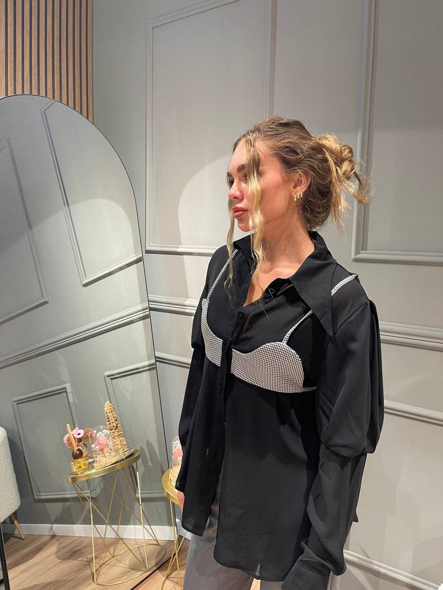 Lovely Sisters Camicia Helena nera Outlet
