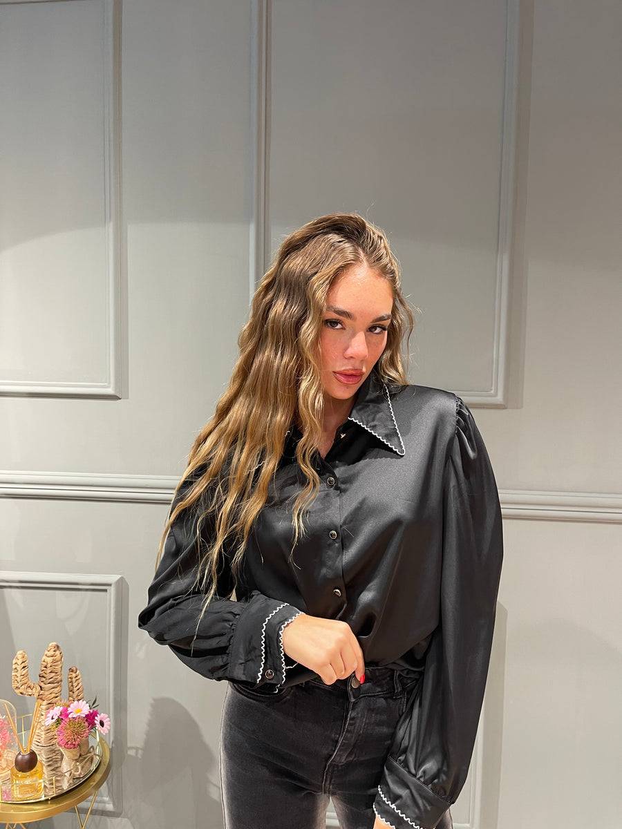 Lovely Sisters Camicia chic nera Saldi