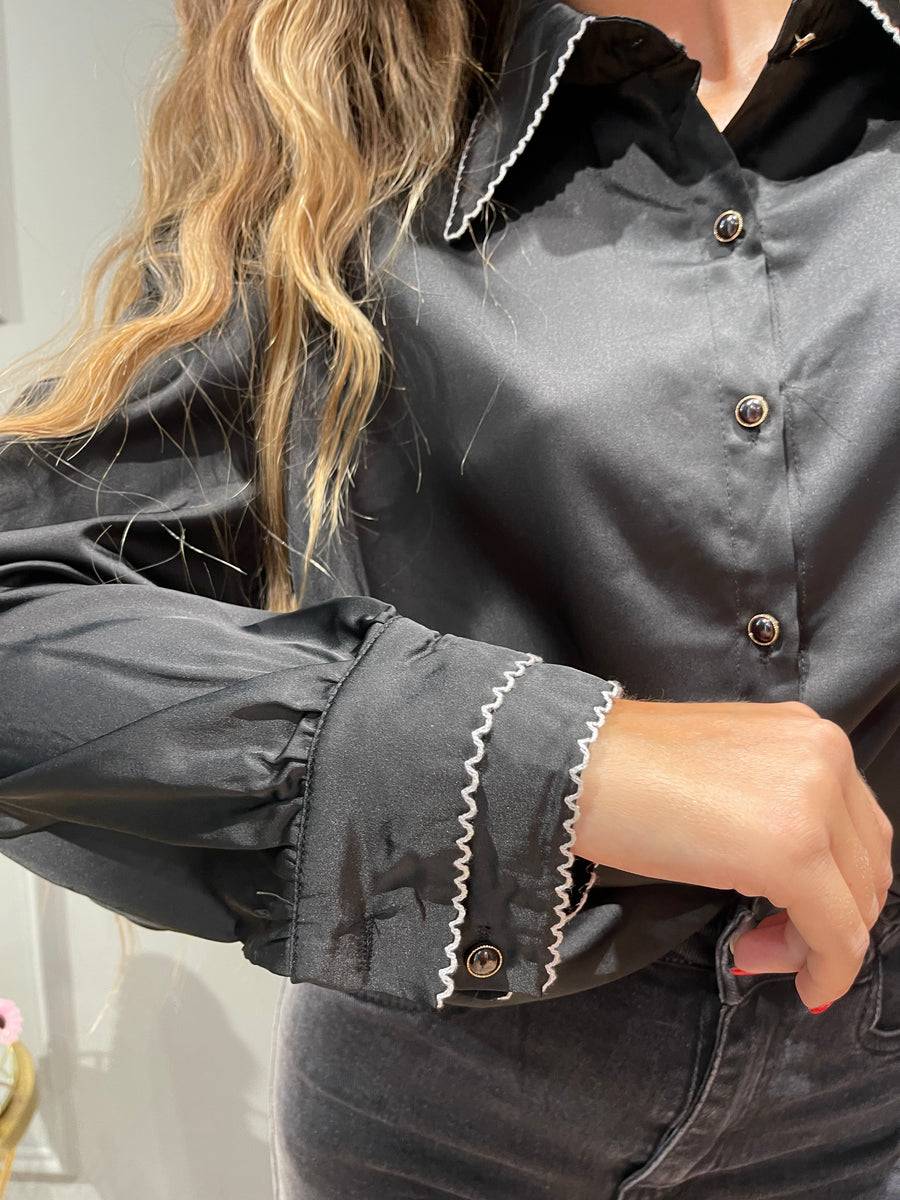 Lovely Sisters Camicia chic nera Saldi