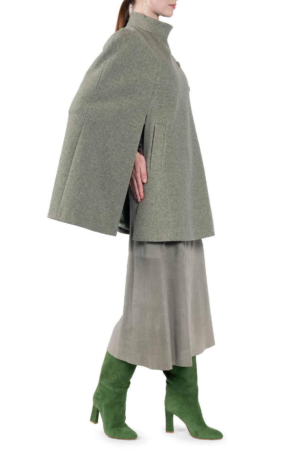 Luisa Beccaria Mantella Reglan in lana In Vendita