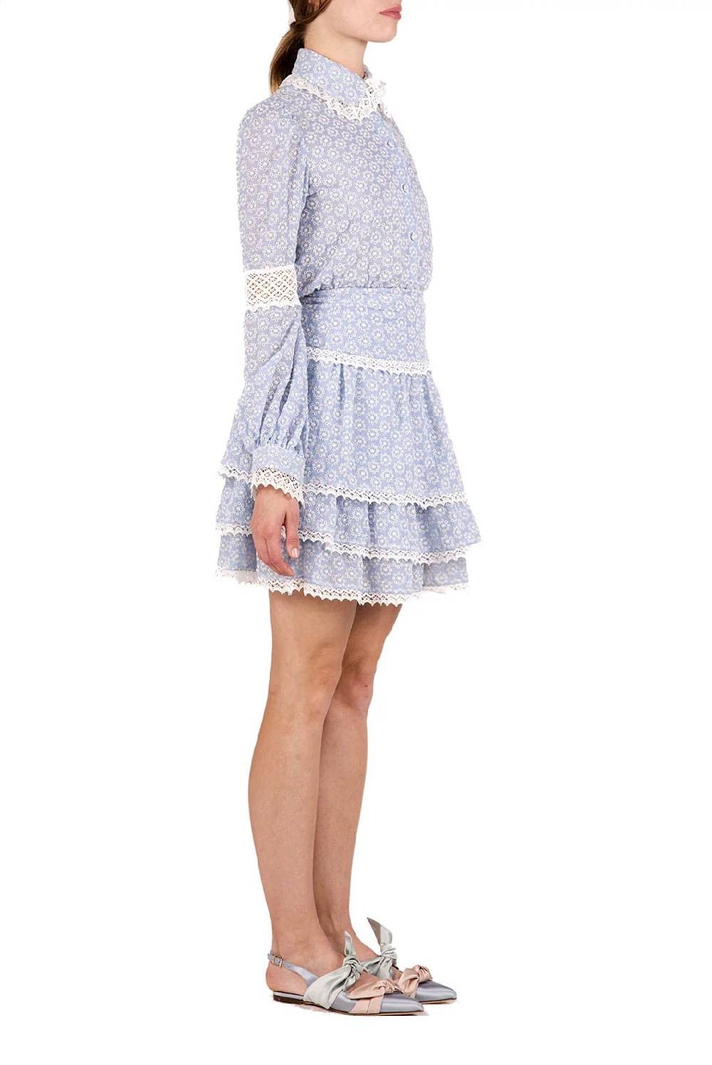Luisa Beccaria Blusa In Cotone Sangallo Con Lacci Saldi