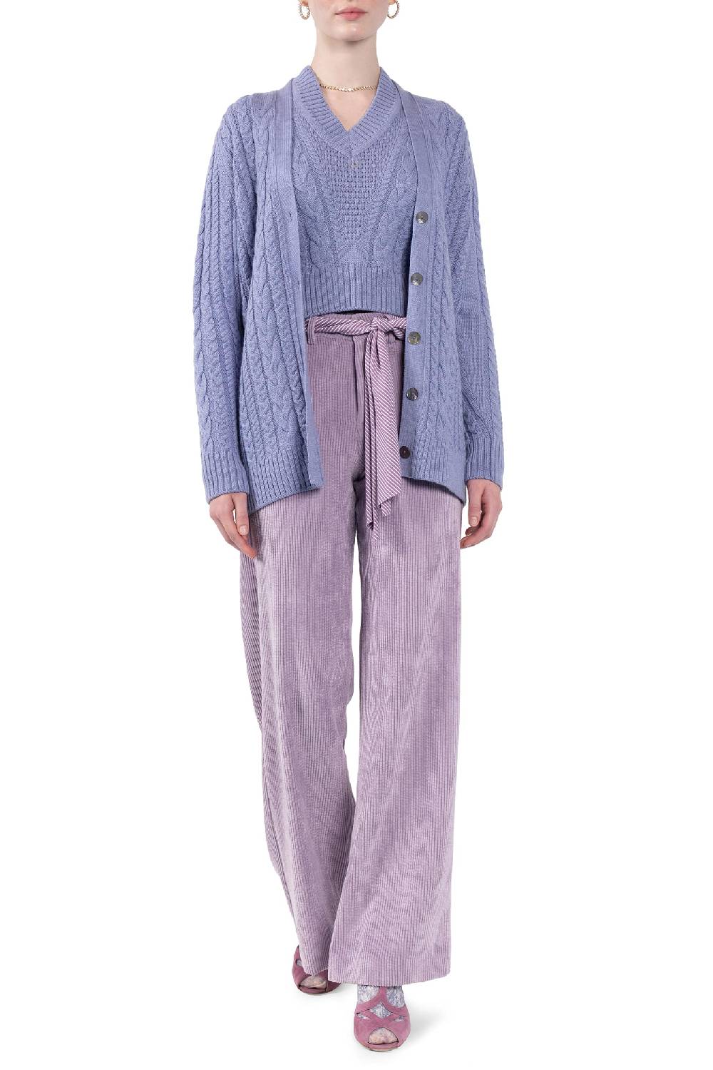 Luisa Beccaria Cardigan intrecciato Italy