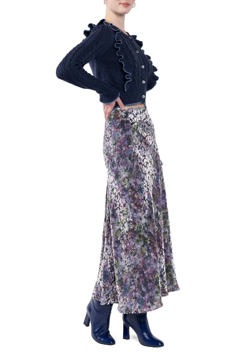 Luisa Beccaria Cardigan con volant In Linea