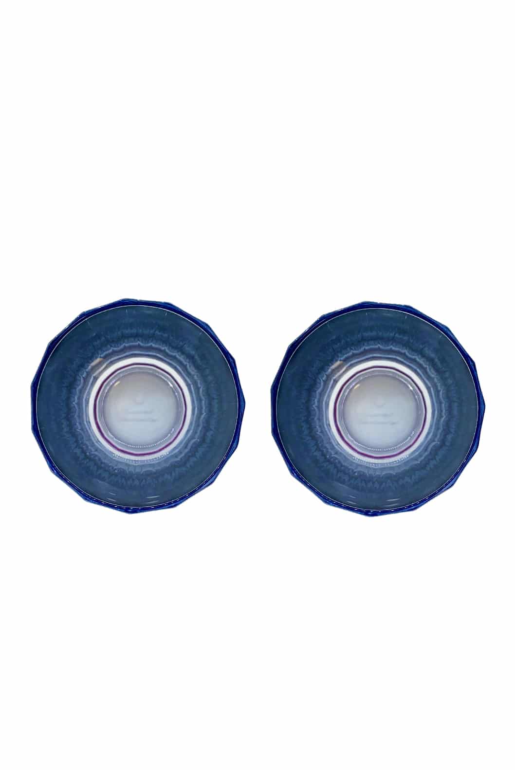 Luisa Beccaria Shade Purple To Blue Set Di Due Grandi Bicchieri Duccio Con Base In Vendita