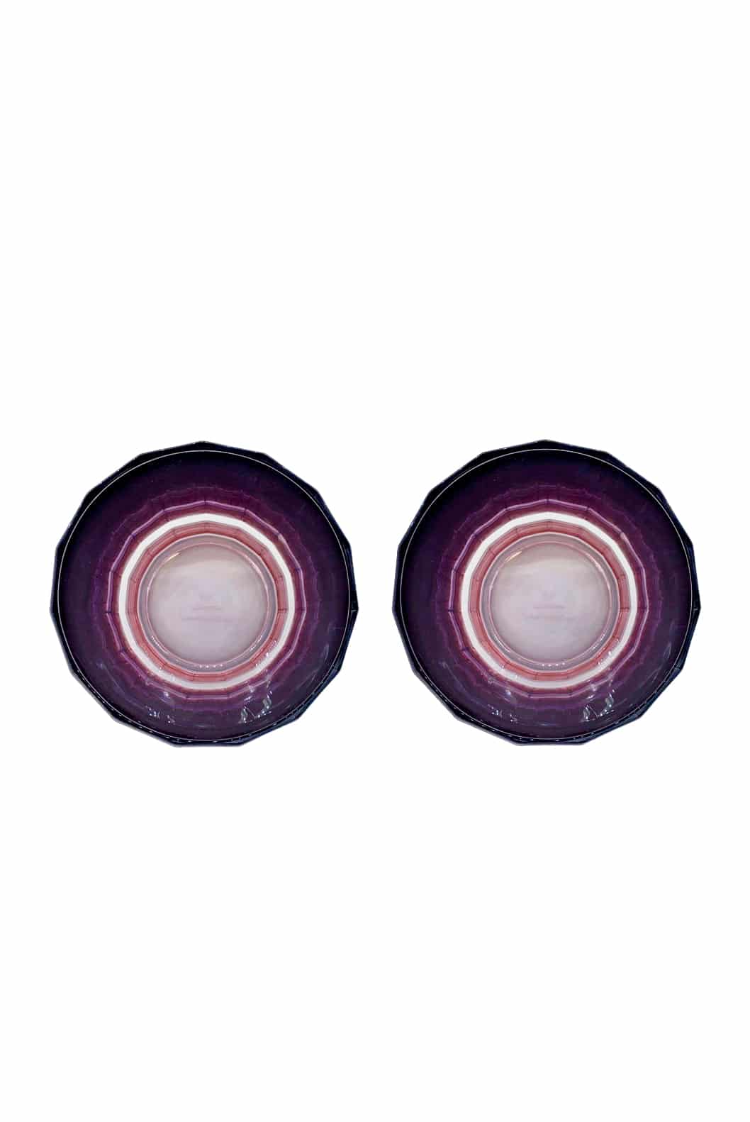 Luisa Beccaria Shade Pink To Purple Set Di Due Bicchieri Duccio Piccoli Con Base Affare Del Giorno
