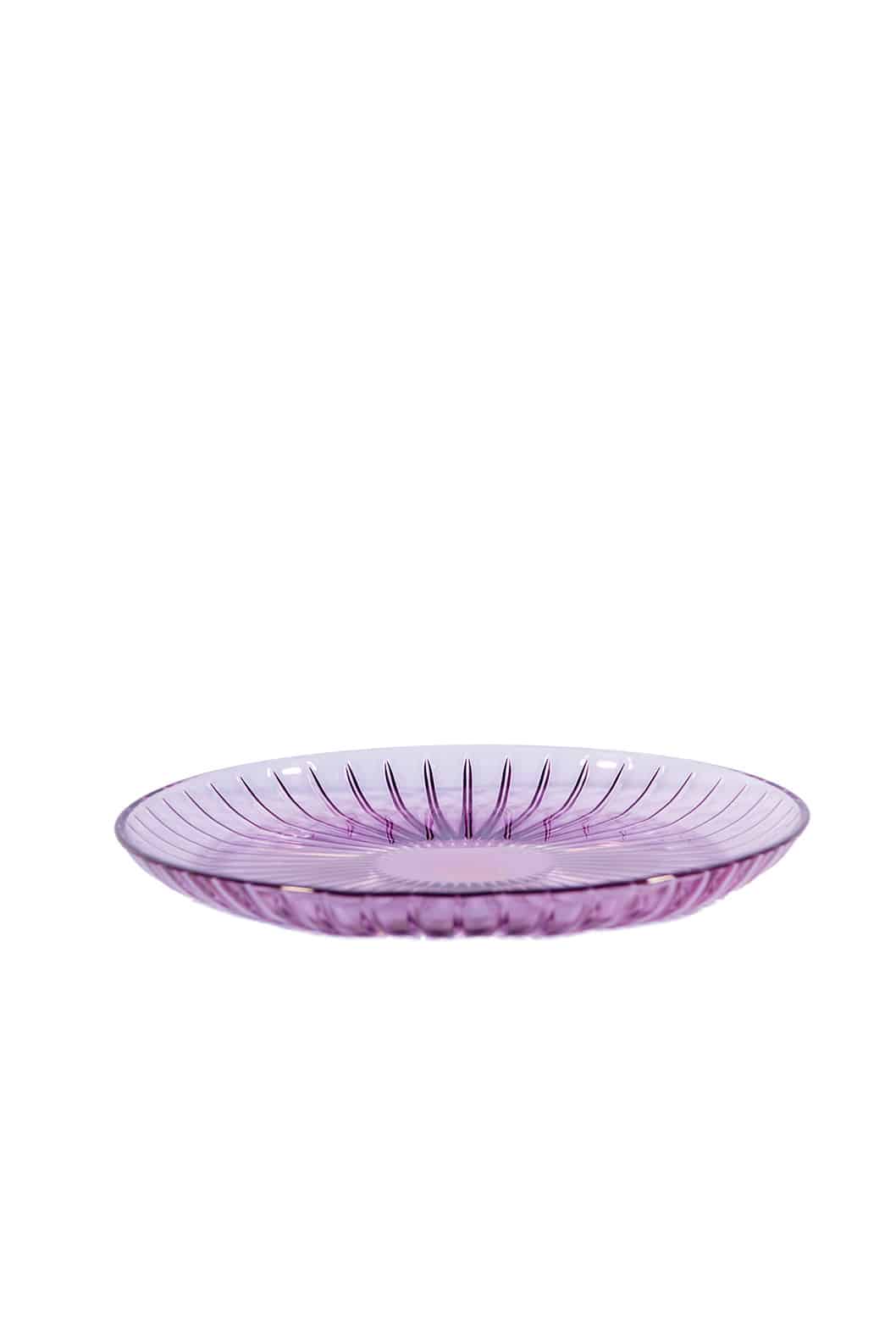 Luisa Beccaria Set Viola Di Due Piatti Di Frutta In Vetro Presa