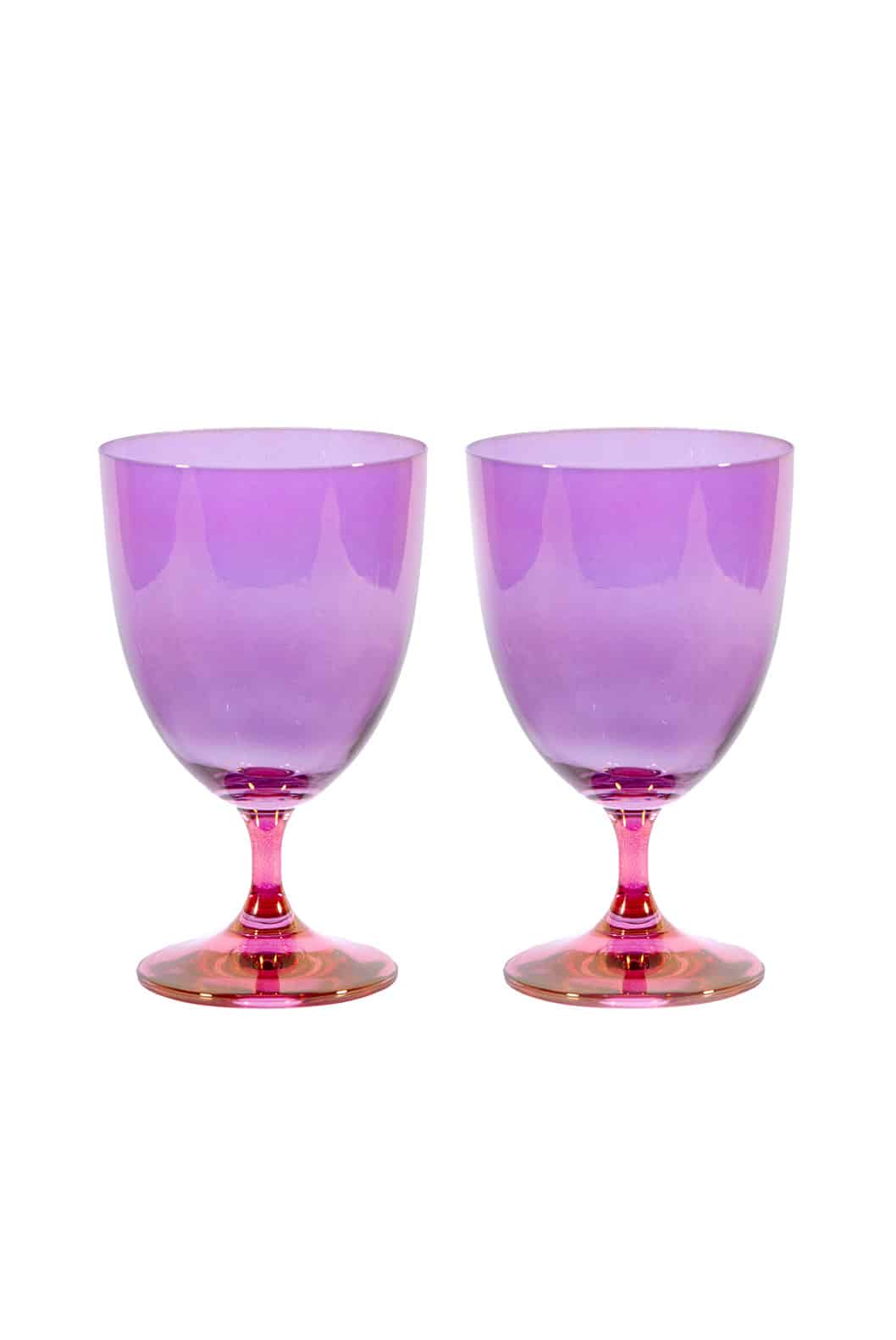 Luisa Beccaria Shade Pink To Purple Set di due bicchieri d'acqua In Vendita