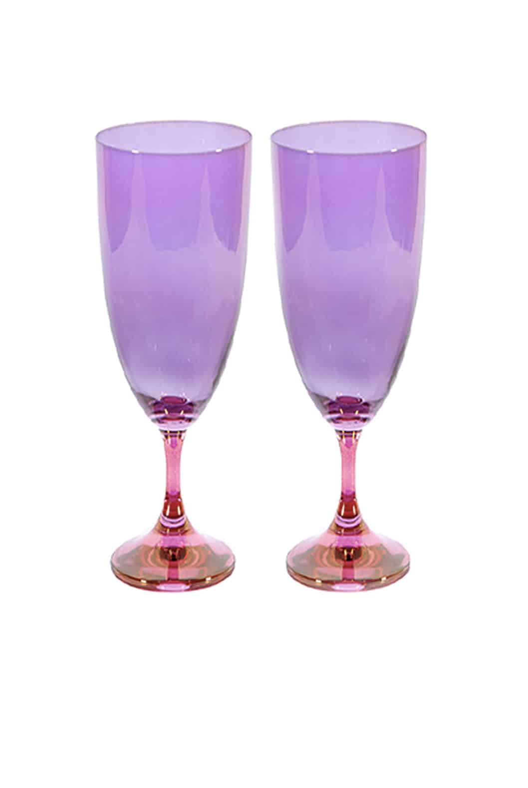 Luisa Beccaria Shade Pink To Purple Set di due flauti Hotsell