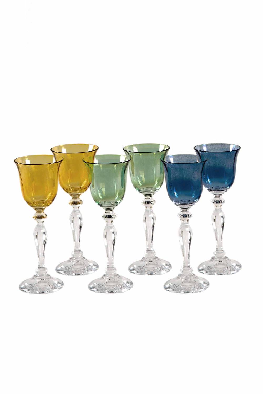 Luisa Beccaria Set Di Sei Colpi Blu, Giallo, Verde