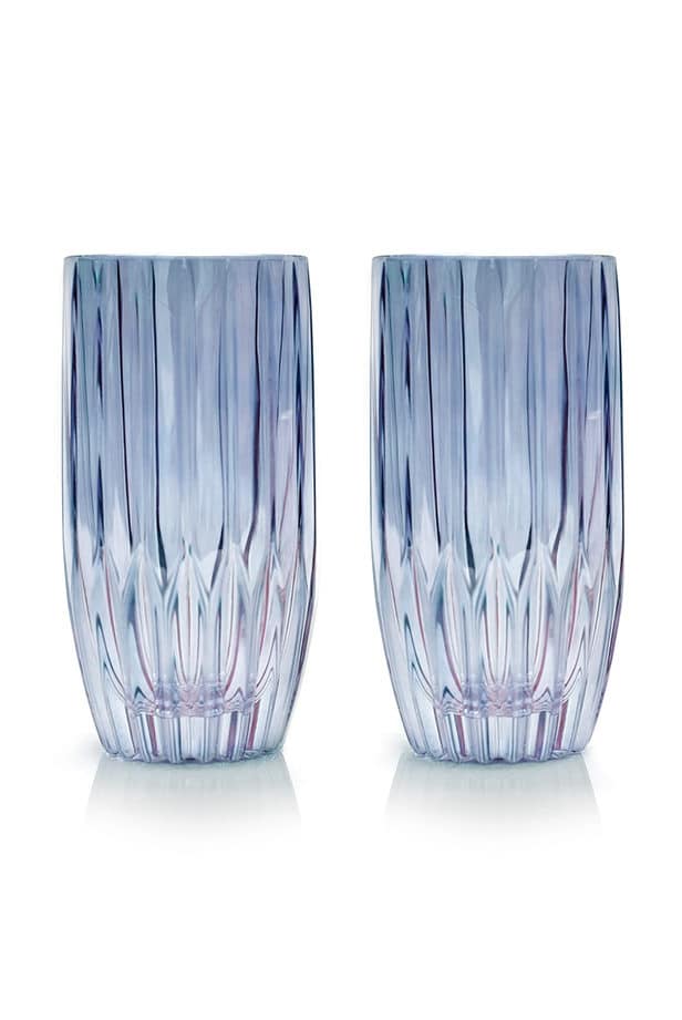 Luisa Beccaria Set Blu Di Due Grandi Bicchieri Tumbler
