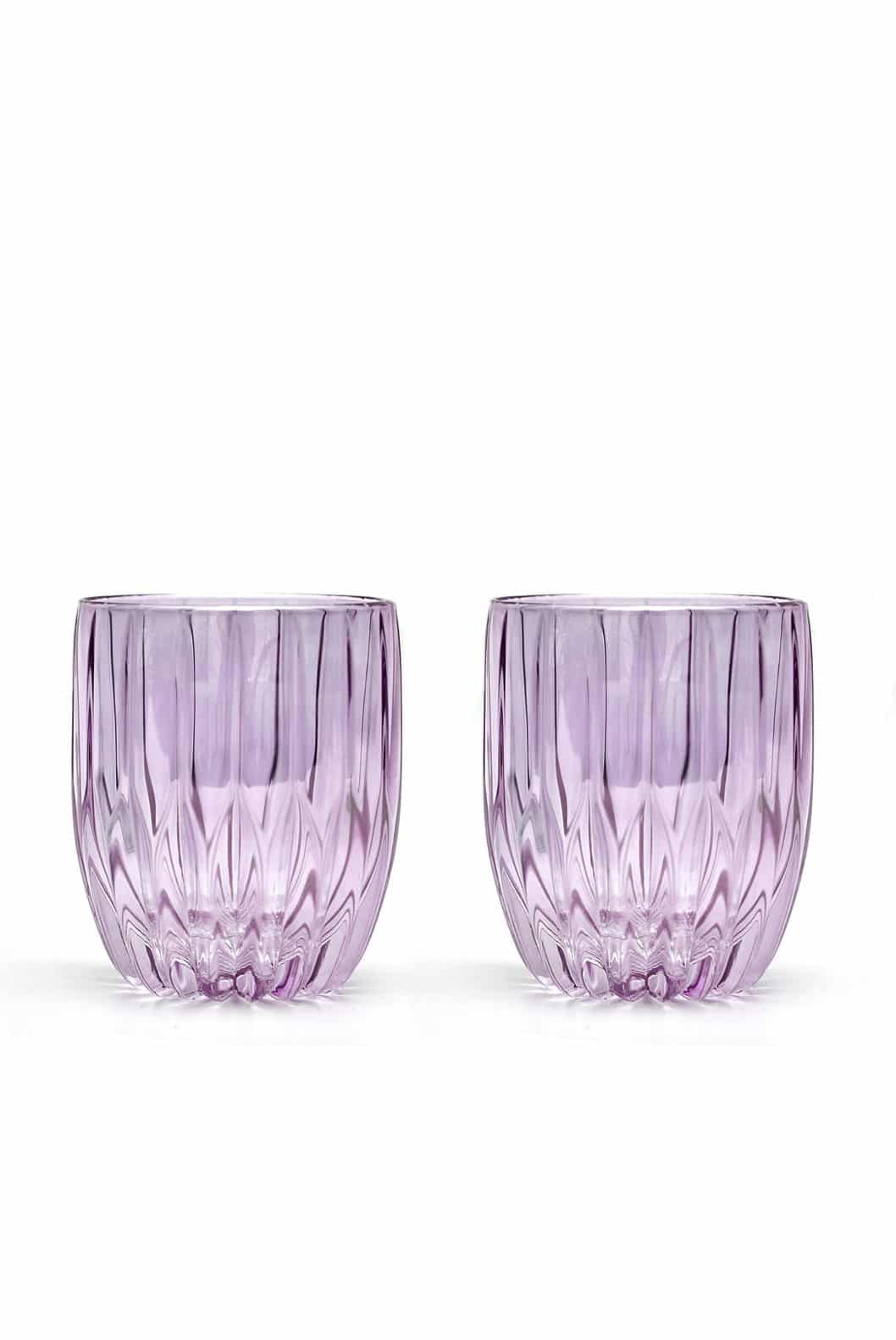 Luisa Beccaria Viola Set Di Due Piccoli Bicchieri Tumbler Nuovo