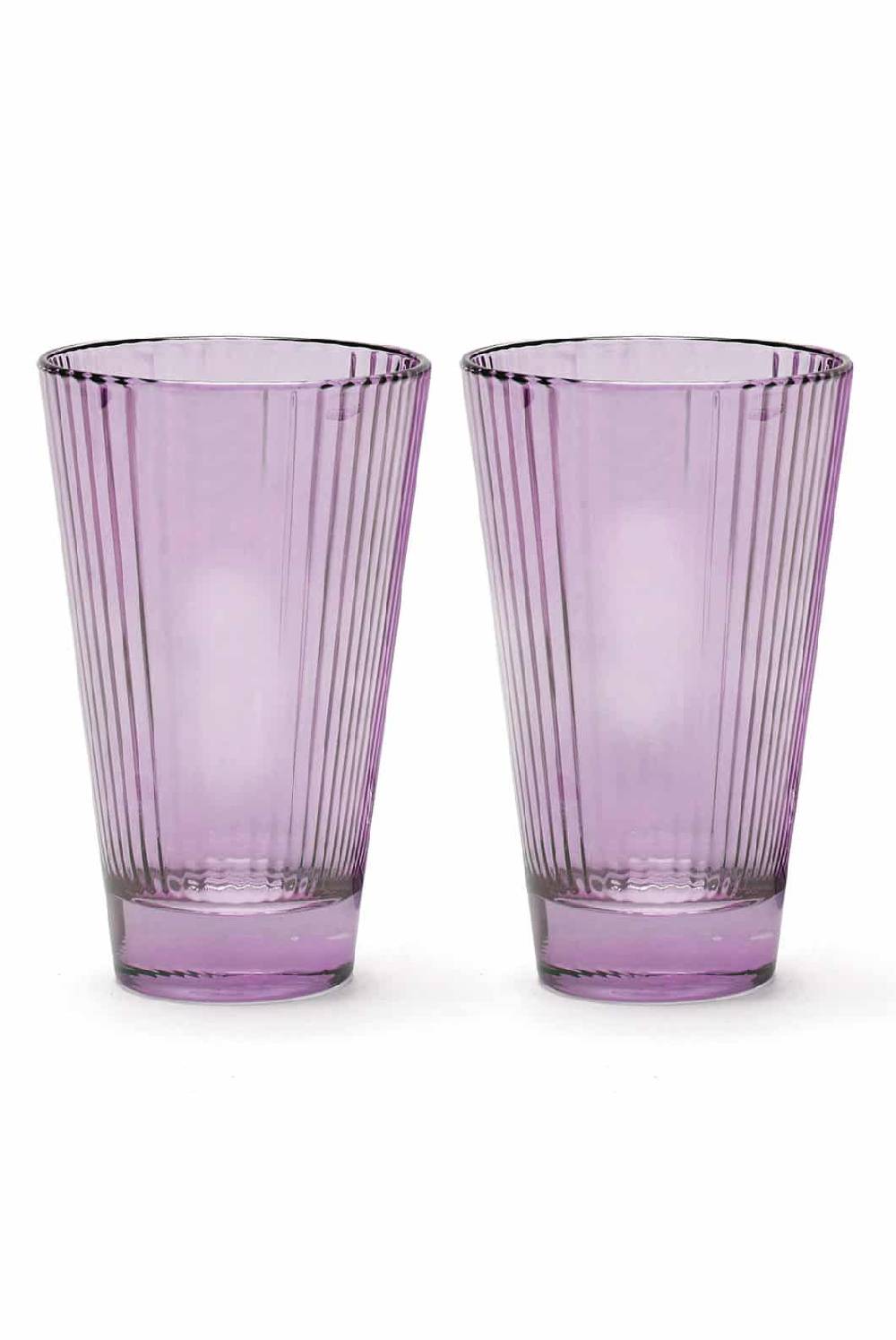 Luisa Beccaria Set Viola Di Due Bicchieri D'acqua Iside Pezzi Unici