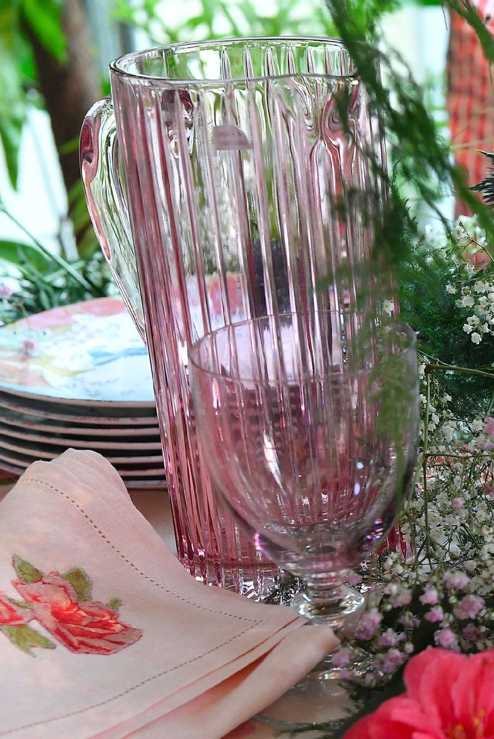 Luisa Beccaria Brocca Rigata Rosa Prestige in Vetro Negozi Online