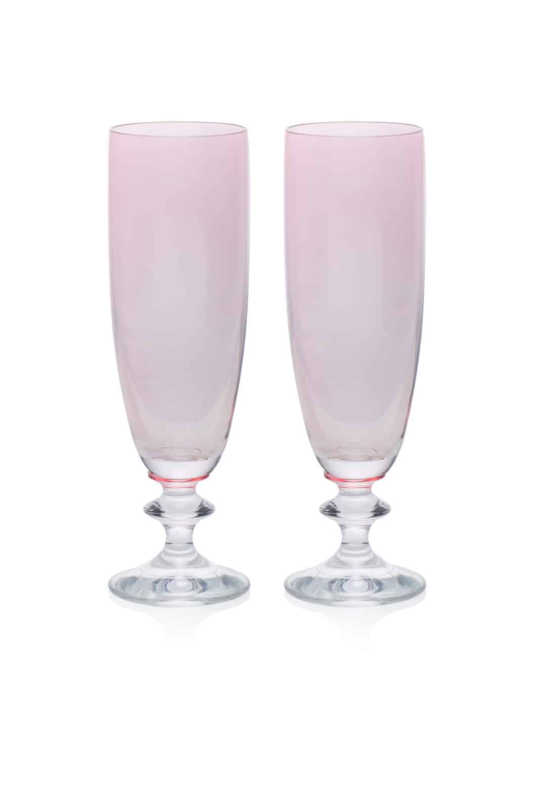 Luisa Beccaria Set Rosa Di Due Bicchieri Flauto Roseo Nuovi prodotti