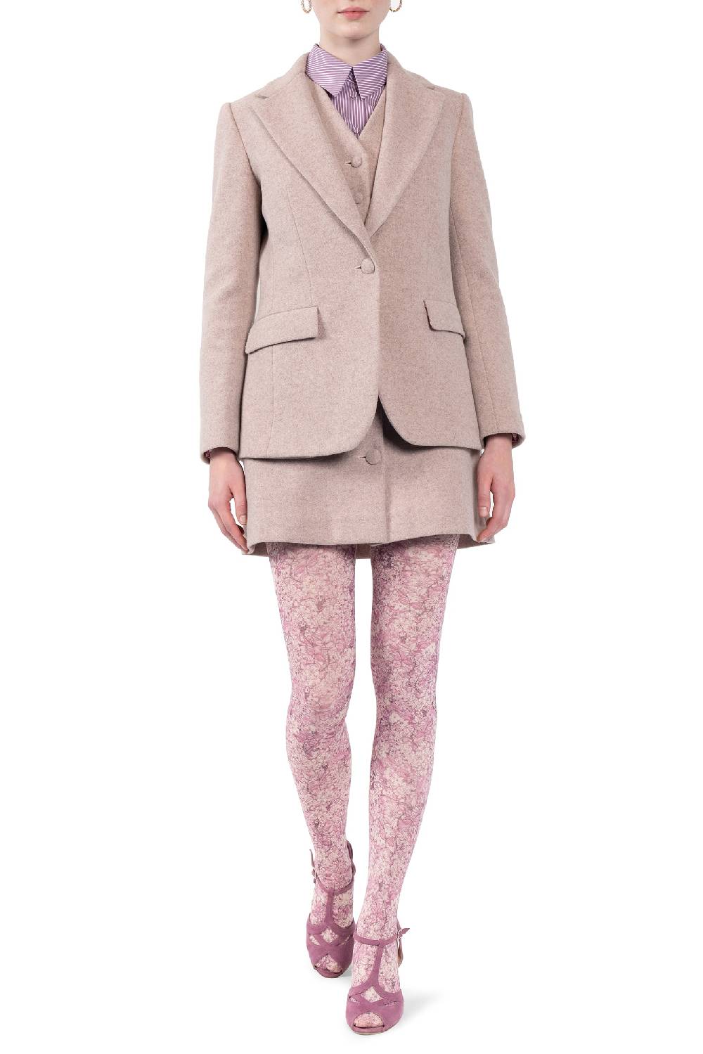 Luisa Beccaria Giacca Blazer in Lana Ritorno libero