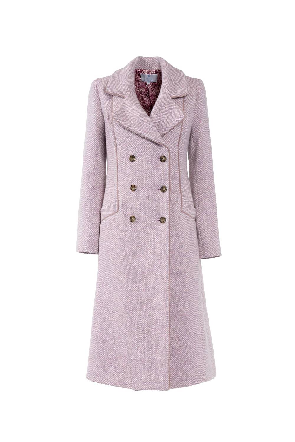 Luisa Beccaria Tweed a spina di pesce Redingnote