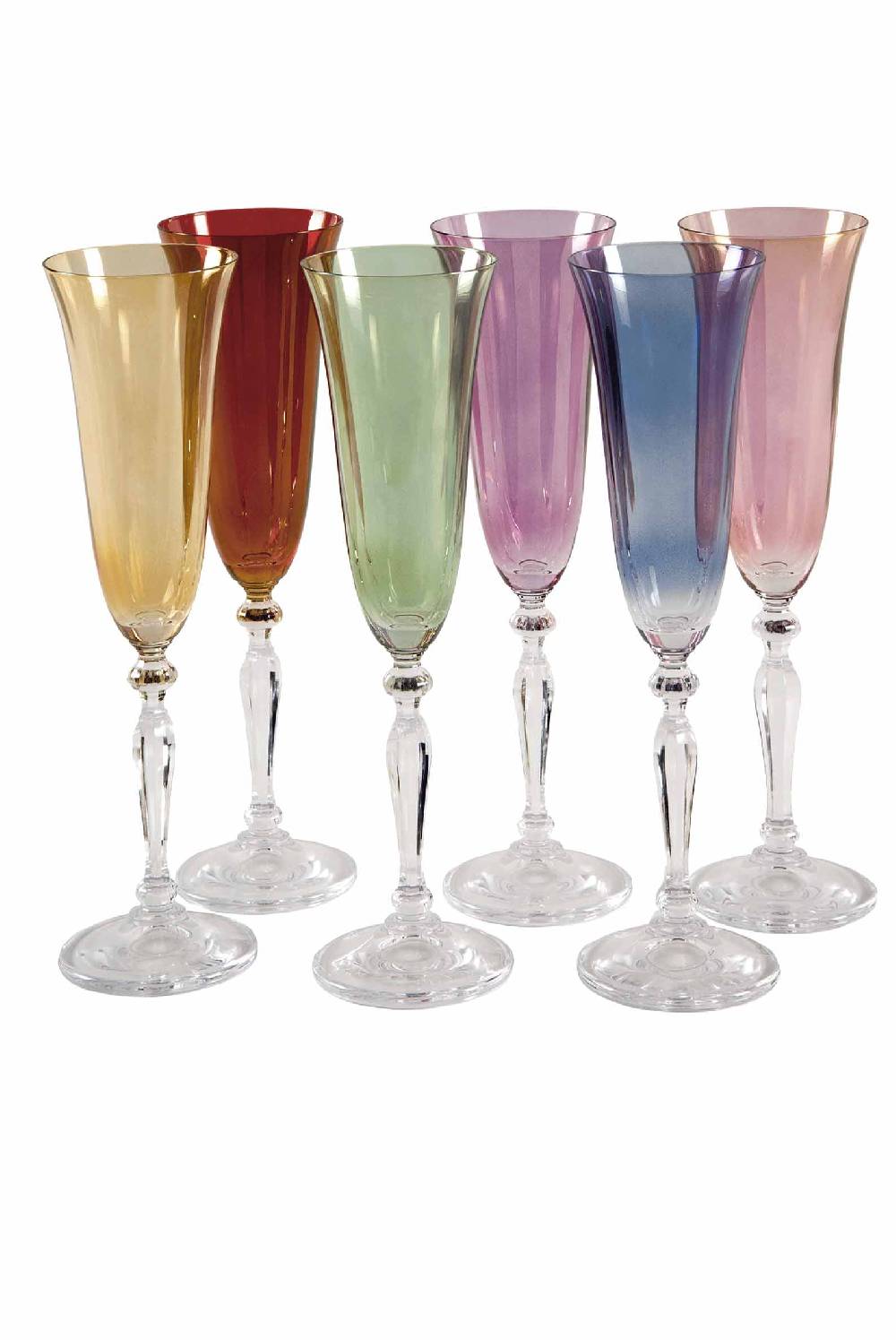 Luisa Beccaria Set di sei flauti multi colore