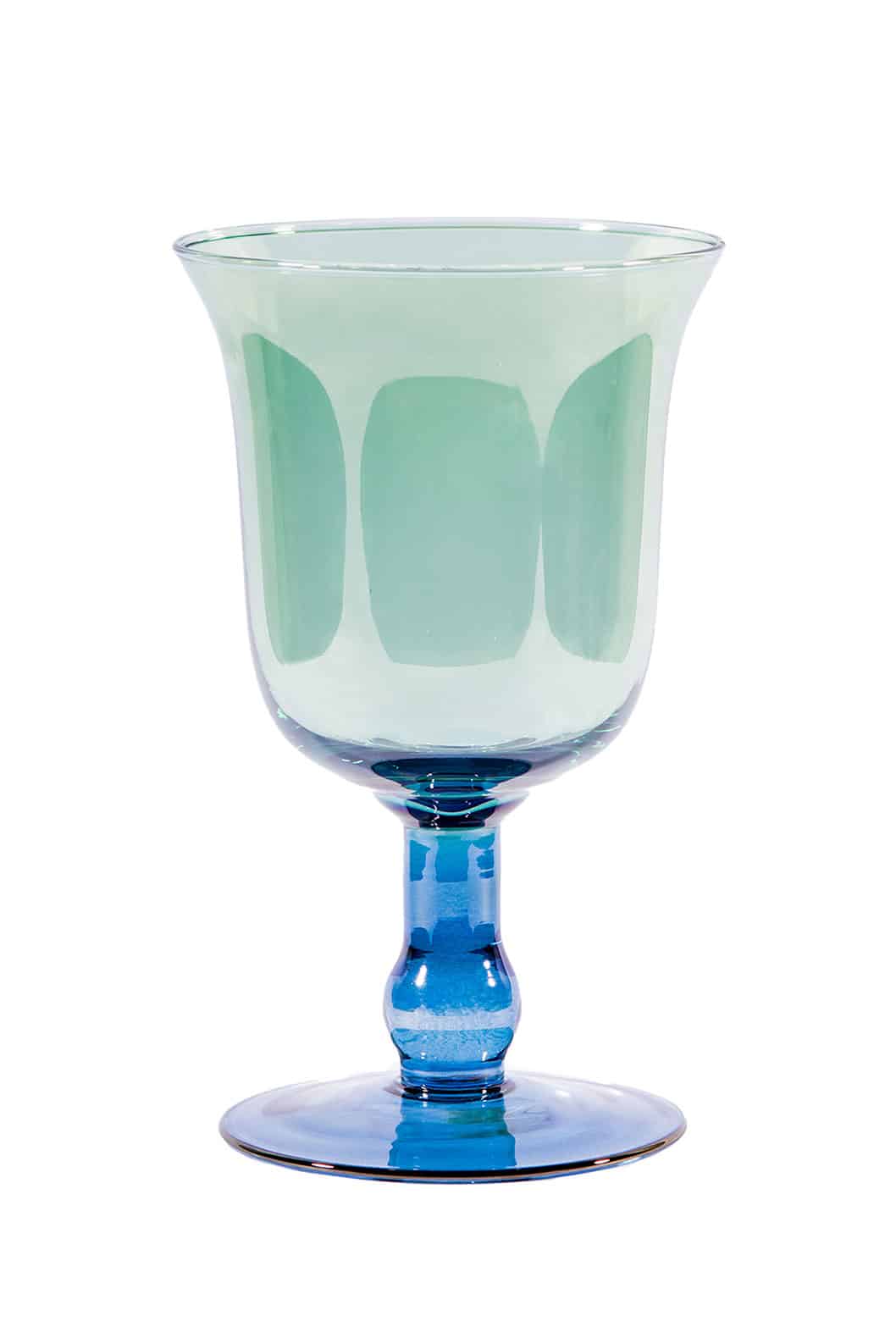 Luisa Beccaria Vaso medio per candela con sfumatura dal blu al verde