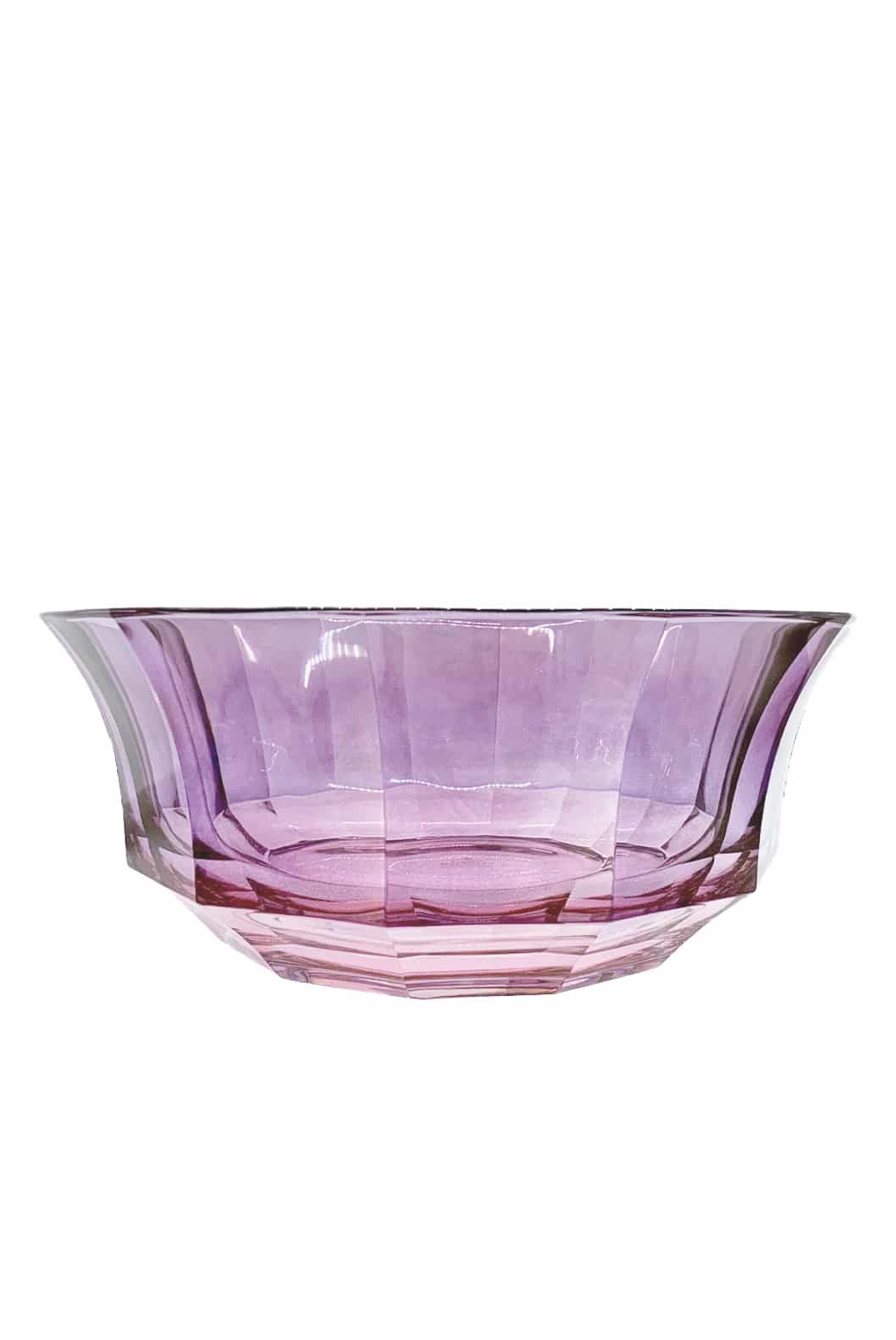 Luisa Beccaria Shade Pink To Purple Insalatiera Di Cristallo Sfaccettato Negozi Online