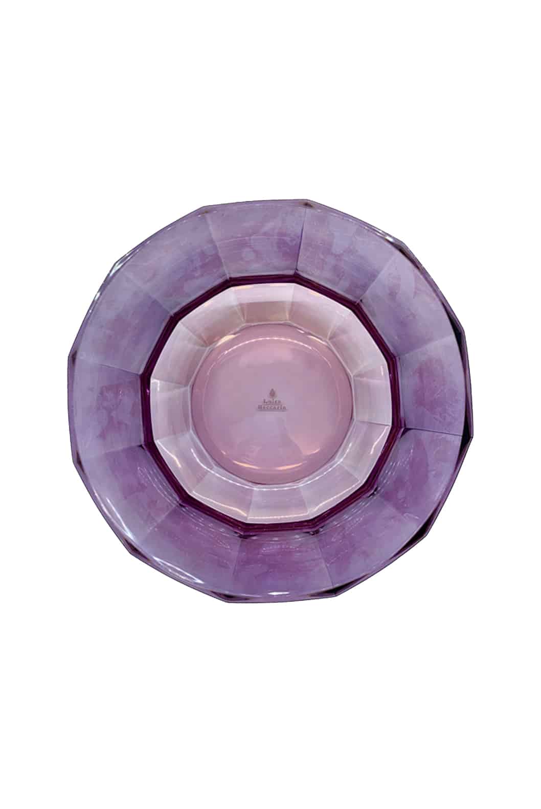 Luisa Beccaria Shade Pink To Purple Insalatiera Di Cristallo Sfaccettato Negozi Online
