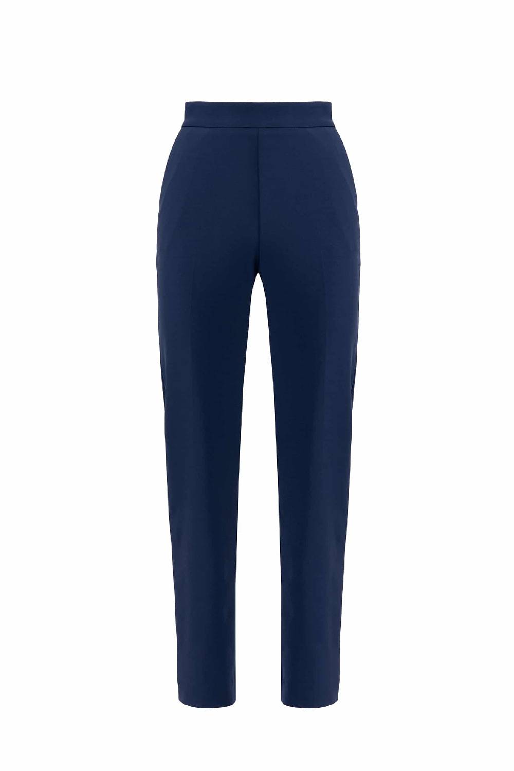 Luisa Beccaria Pantaloni elasticizzati in cady a sigaretta