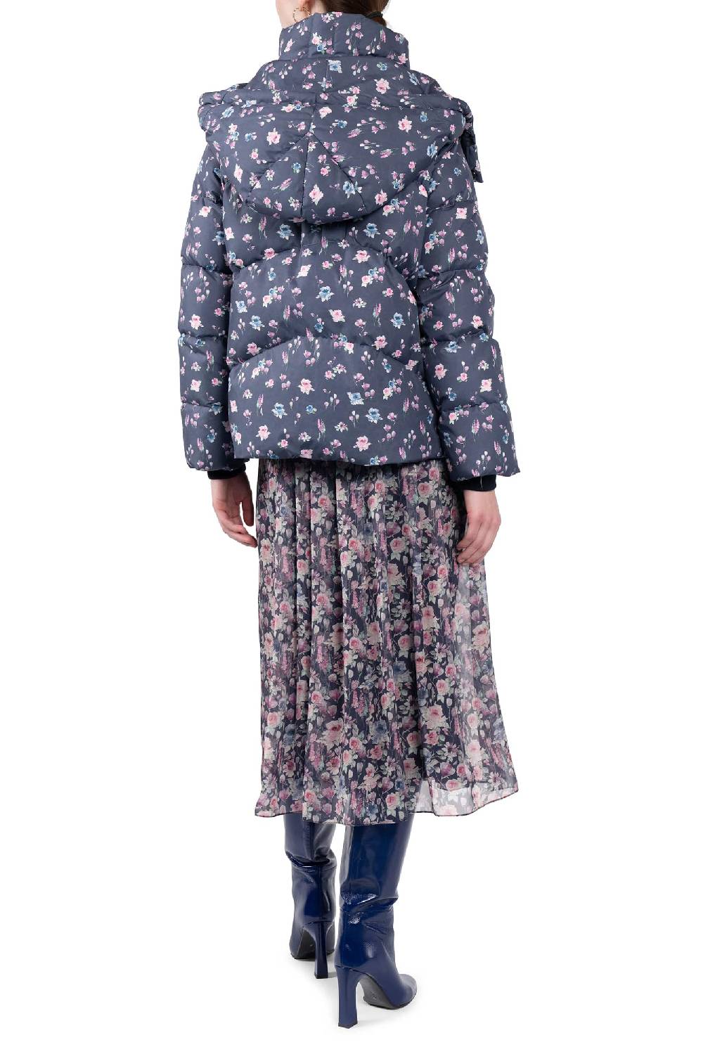 Luisa Beccaria Giacca imbottita con stampa floreale Shopping Online