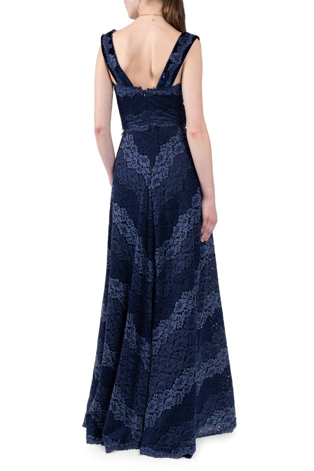 Luisa Beccaria Abito bustier in pizzo a righe Hotsell