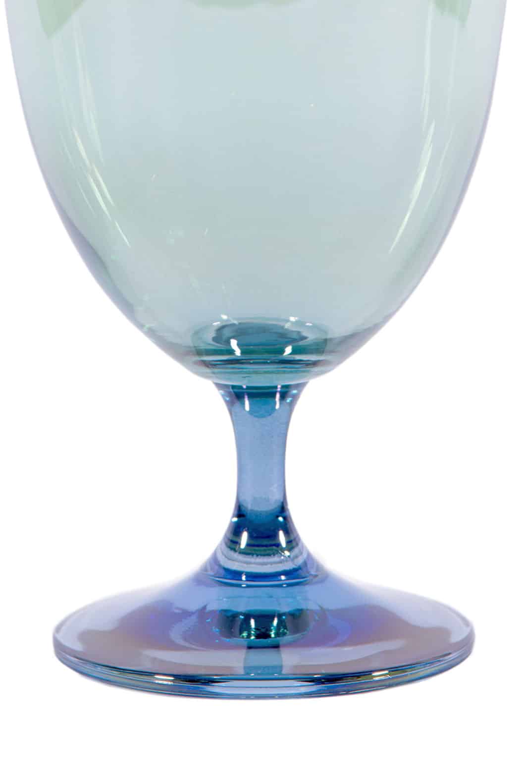 Luisa Beccaria Tonalità Blu Al Verde Set Di Due Bicchieri D'acqua Soddisfazione Garantita