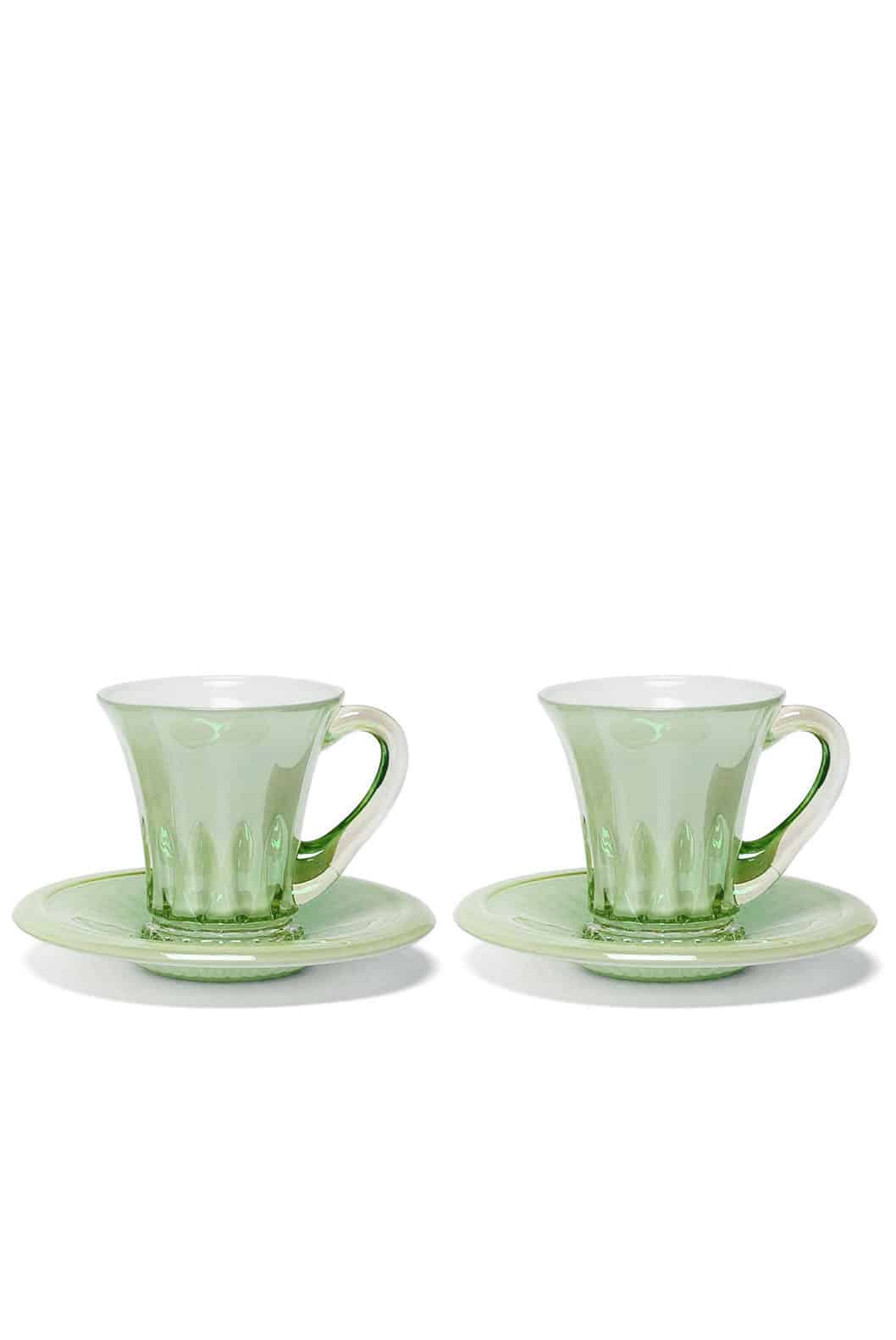 Luisa Beccaria Set Verde Di Due Tazze Di Caffè Doge Economico
