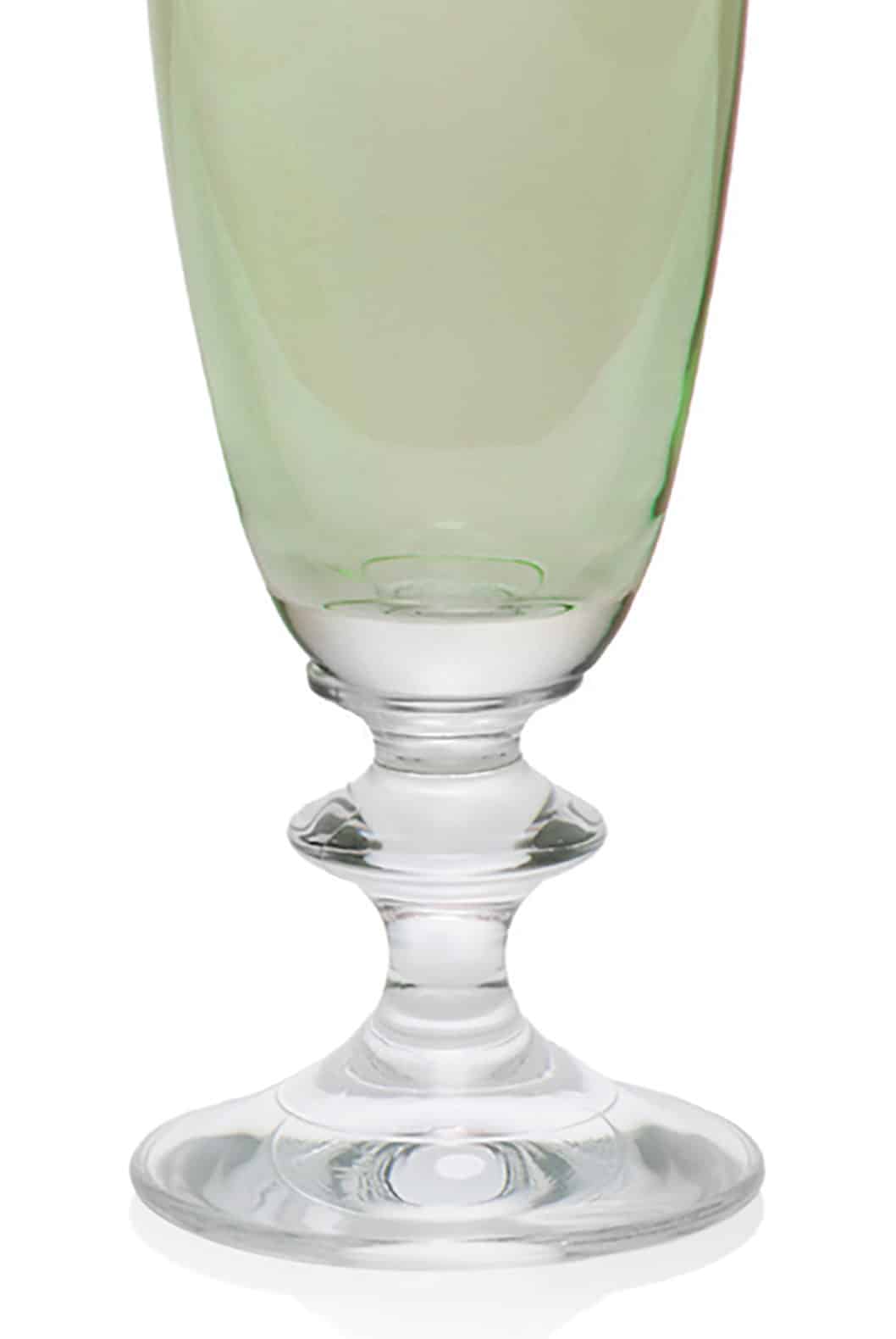 Luisa Beccaria Set Verde Di Due Bicchieri Flauto Roseo Online