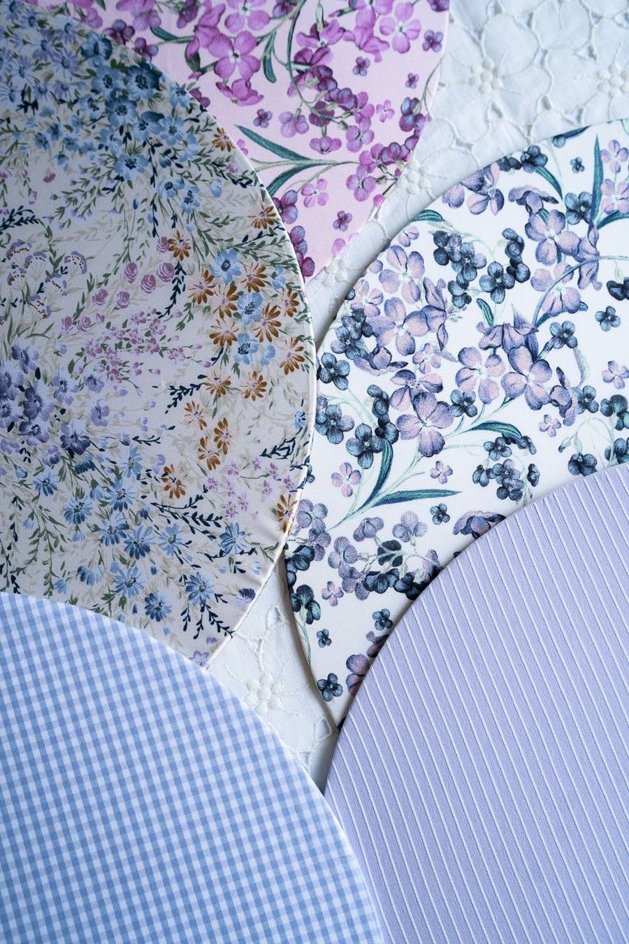 Luisa Beccaria Tovaglietta Vichy Cotton Round Blu Vendita Economica