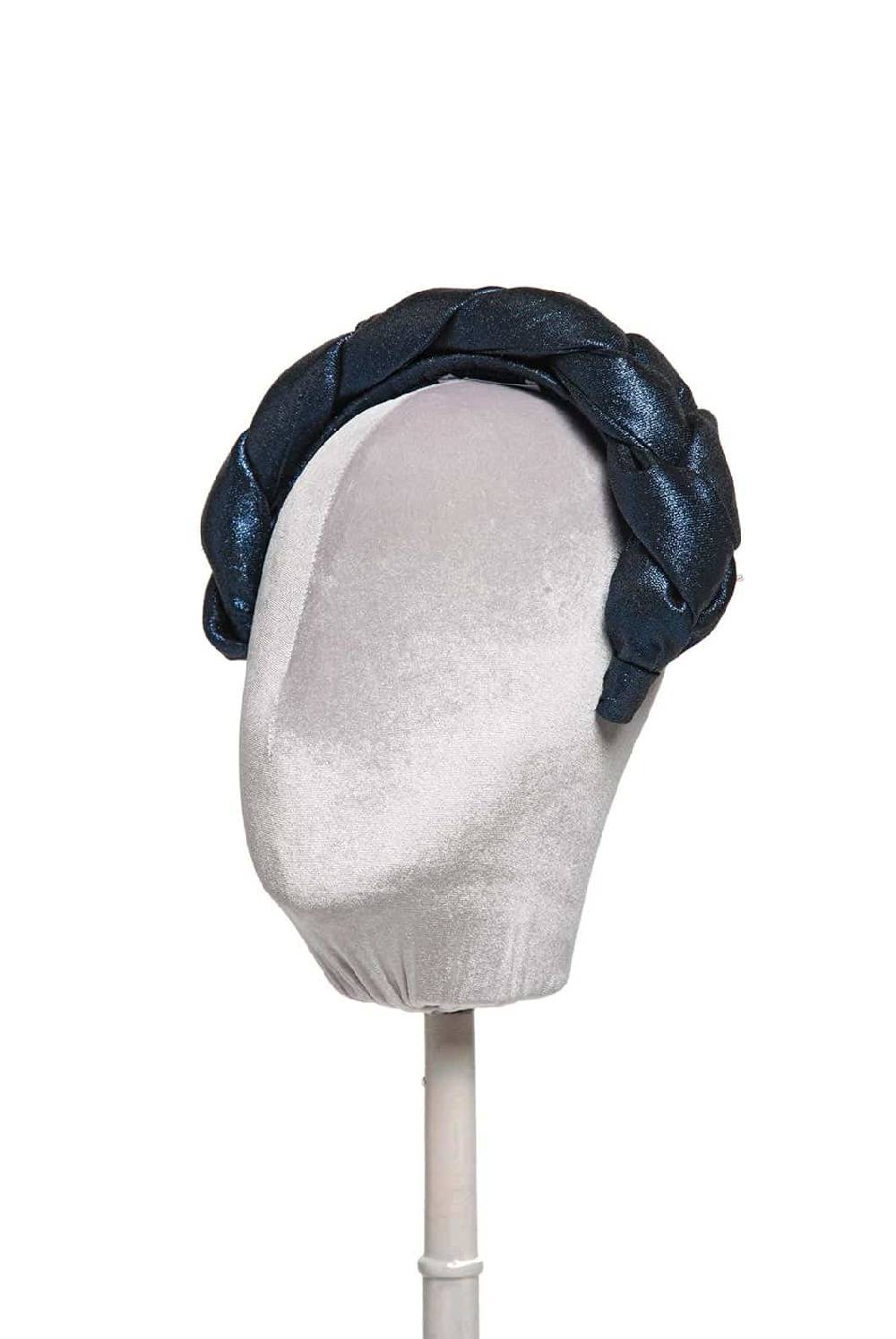 Luisa Beccaria Fascia per capelli intrecciata in lurex Consegna Veloce