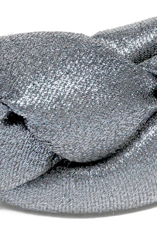 Luisa Beccaria Cerchietto intrecciato in lurex argento Fino Al -60%