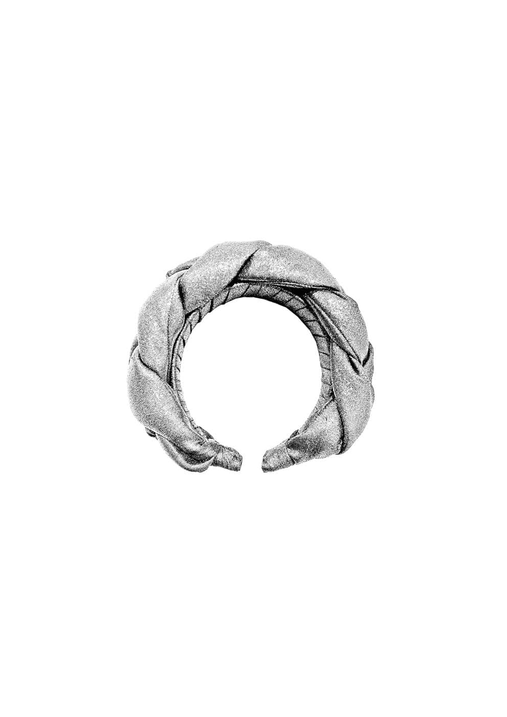 Luisa Beccaria Cerchietto intrecciato in lurex argento Fino Al -60%