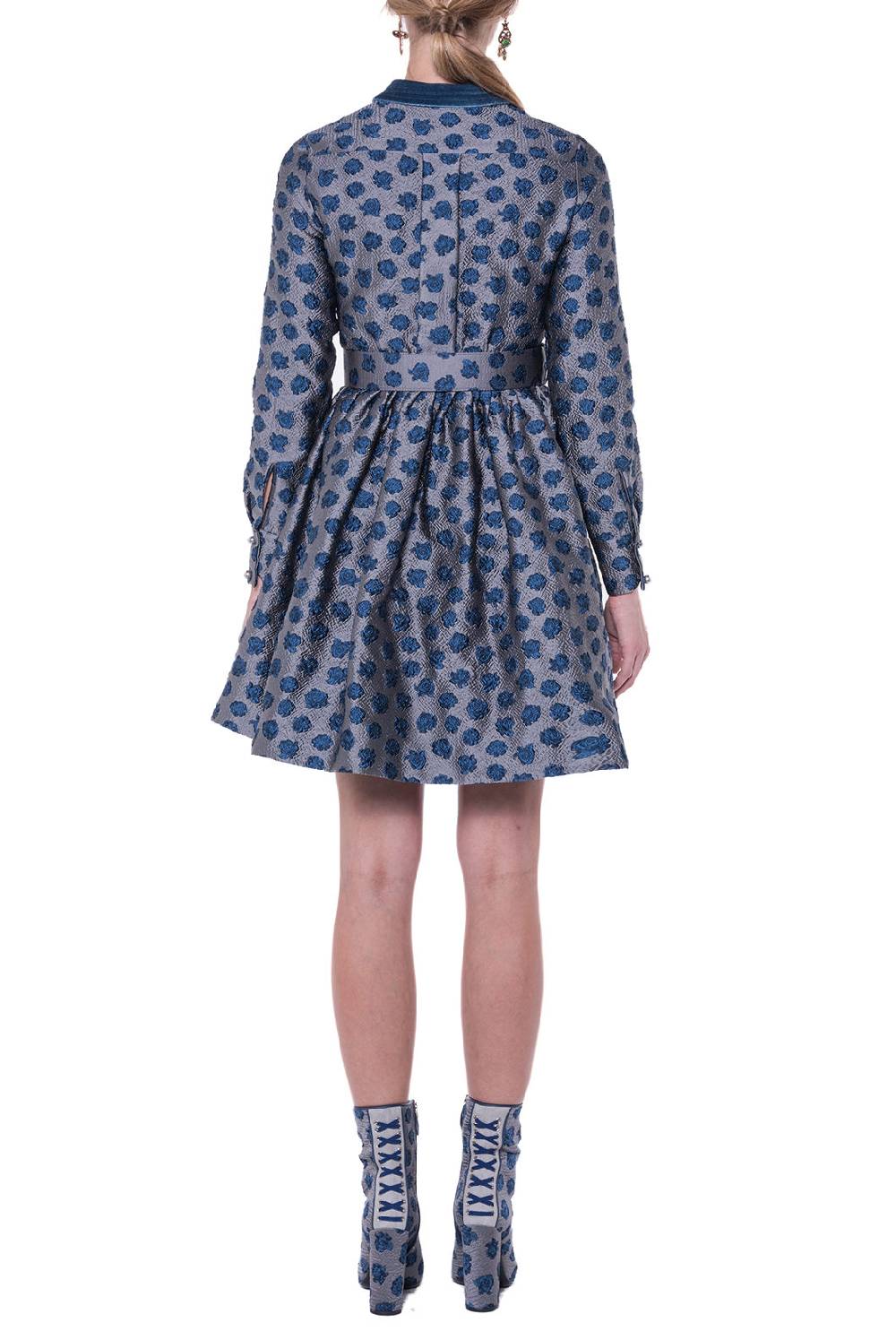Luisa Beccaria Abito in jacquard a maniche lunghe Sconto