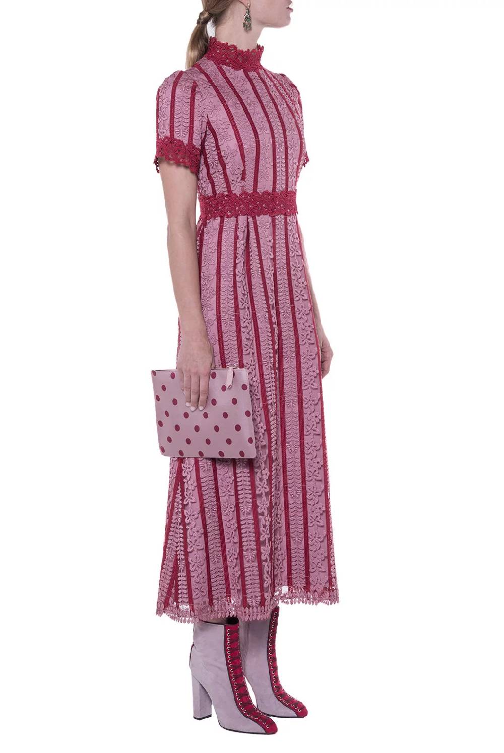 Luisa Beccaria Abito ricamato in macramè Saldi
