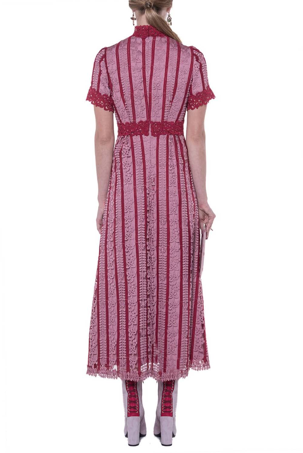 Luisa Beccaria Abito ricamato in macramè Saldi