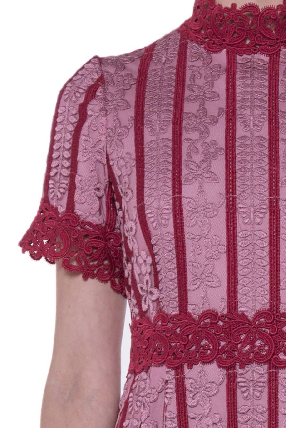 Luisa Beccaria Abito ricamato in macramè Saldi