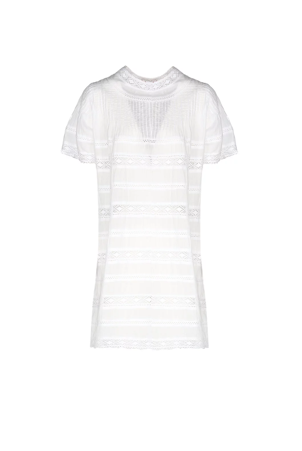 Luisa Beccaria Baby Doll Beach Abito bianco 2025