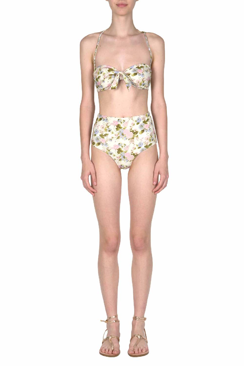 Luisa Beccaria Fascia E Vita Alta Sottoveste In Fiore Rose Double Face Acquista Ora