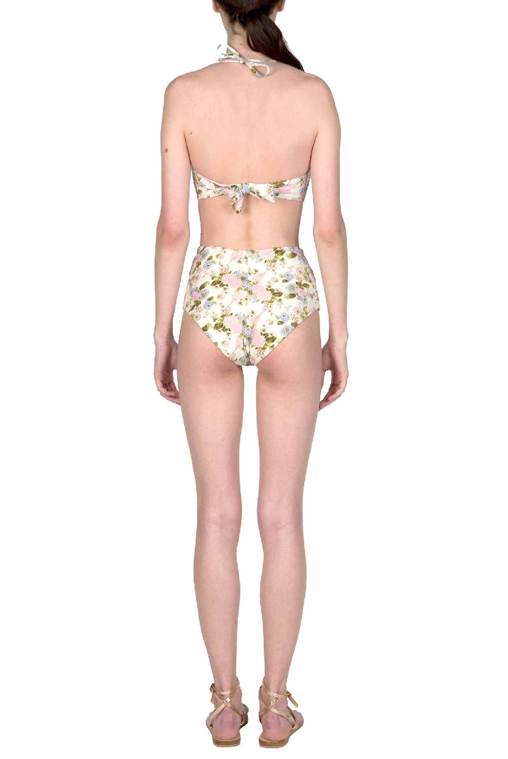 Luisa Beccaria Fascia E Vita Alta Sottoveste In Fiore Rose Double Face Acquista Ora