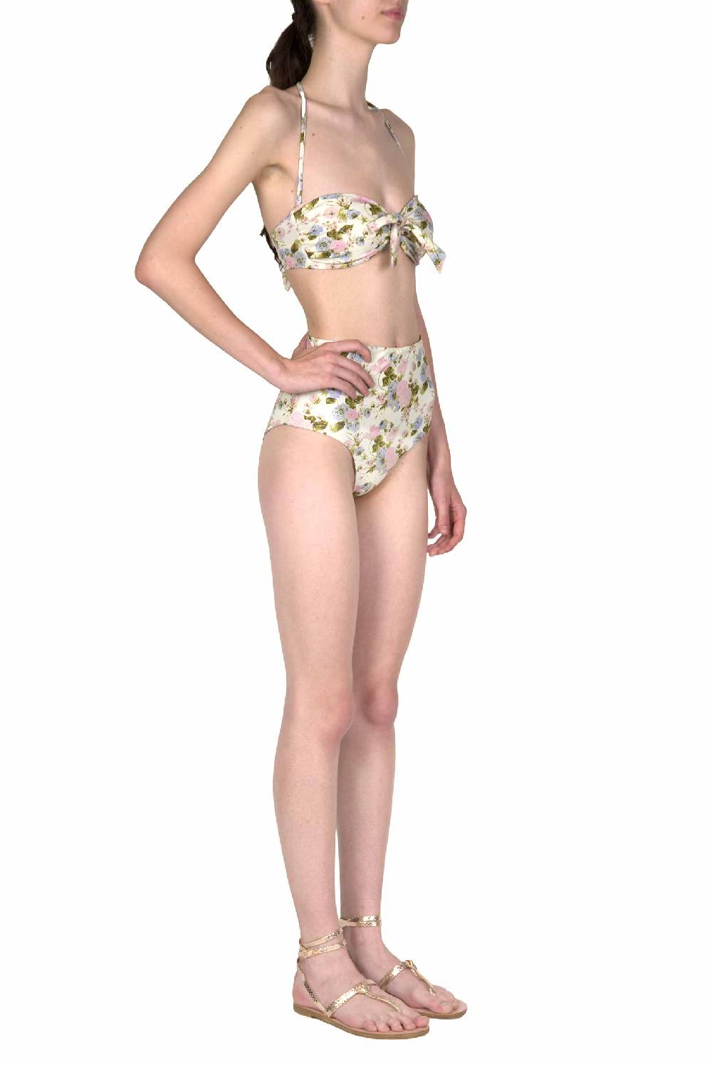 Luisa Beccaria Fascia E Vita Alta Sottoveste In Fiore Rose Double Face Acquista Ora