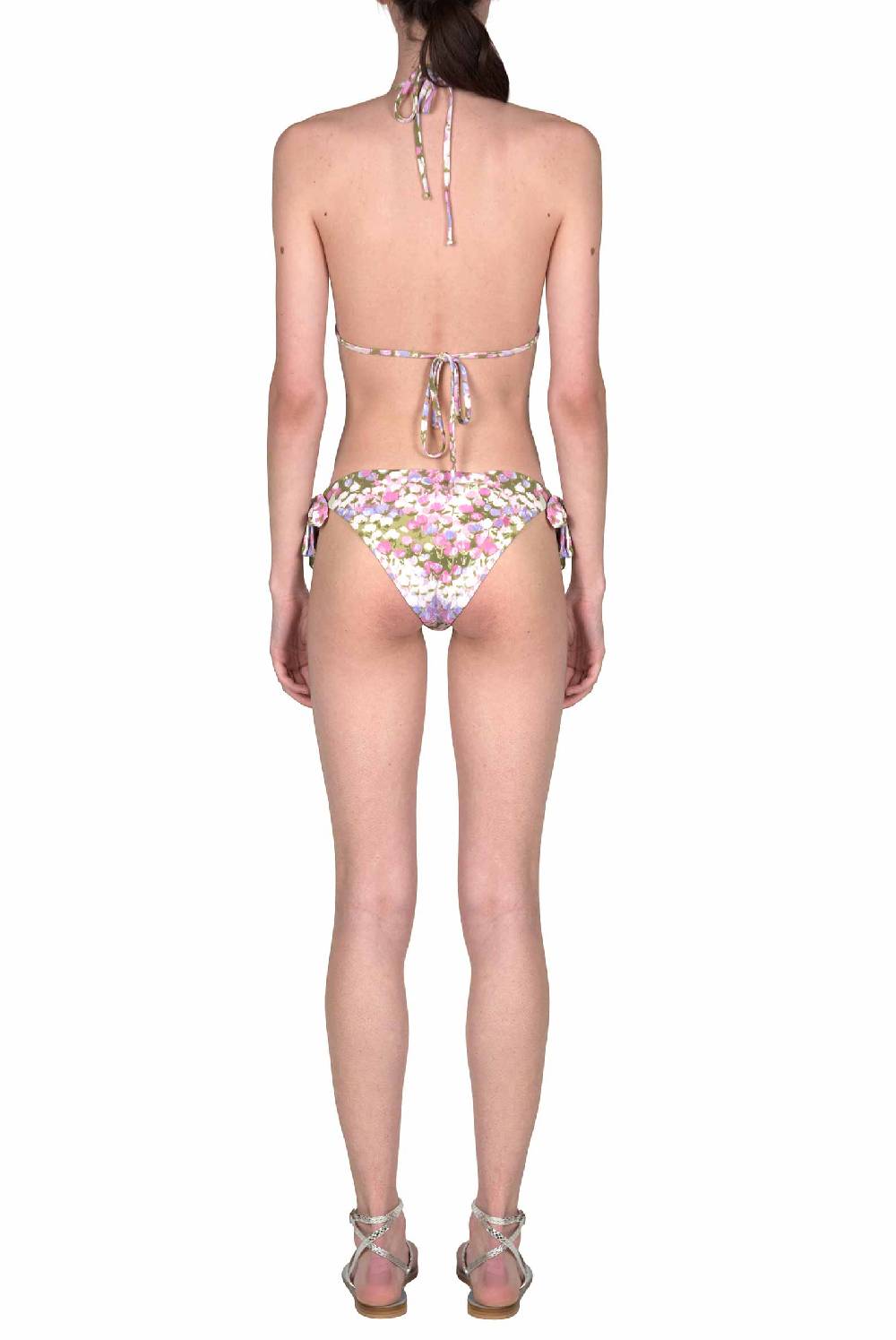 Luisa Beccaria Bikini Triangolo E Slip Rosa Monet Sottocosto