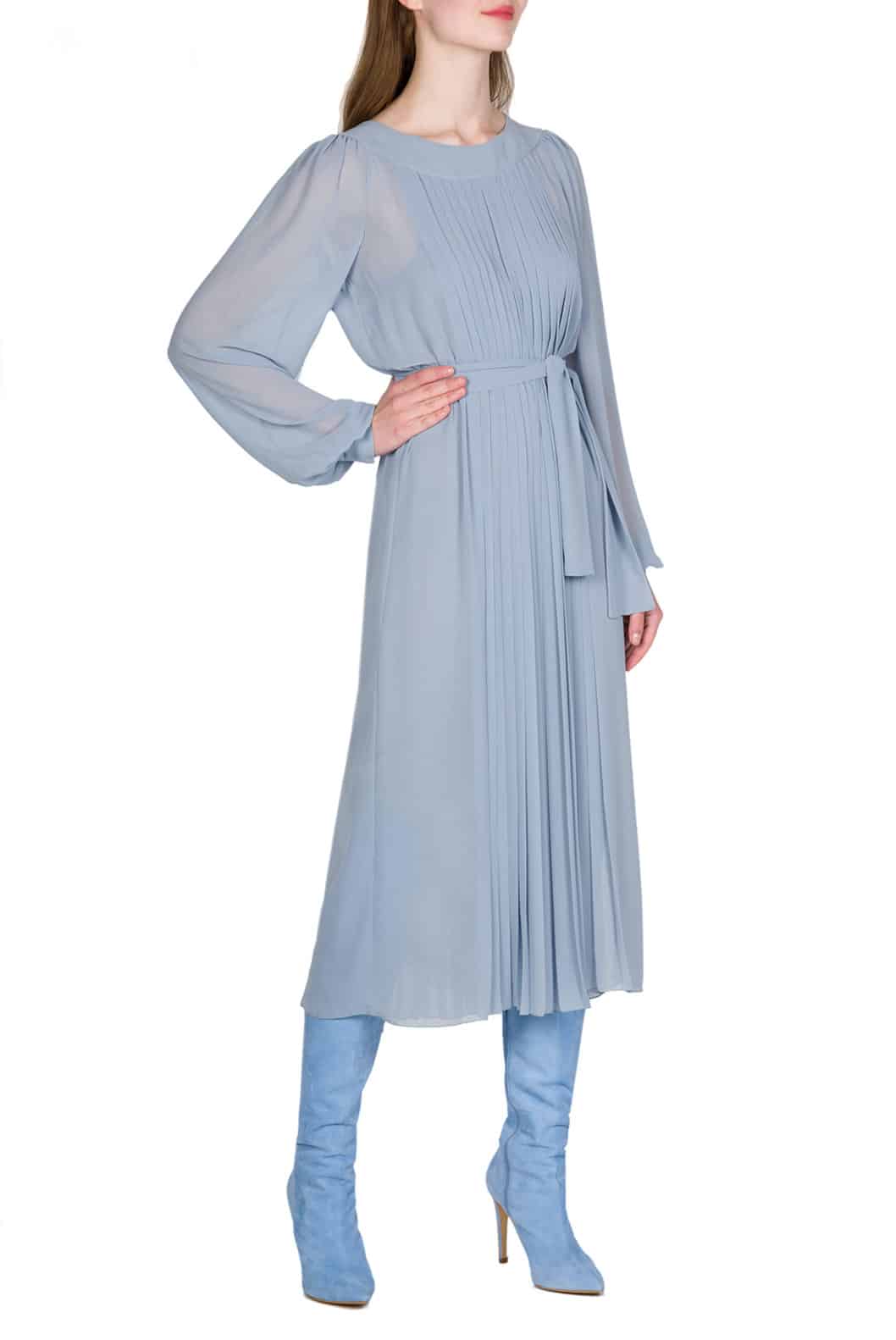 Luisa Beccaria Abito in chiffon plissettato Sconto