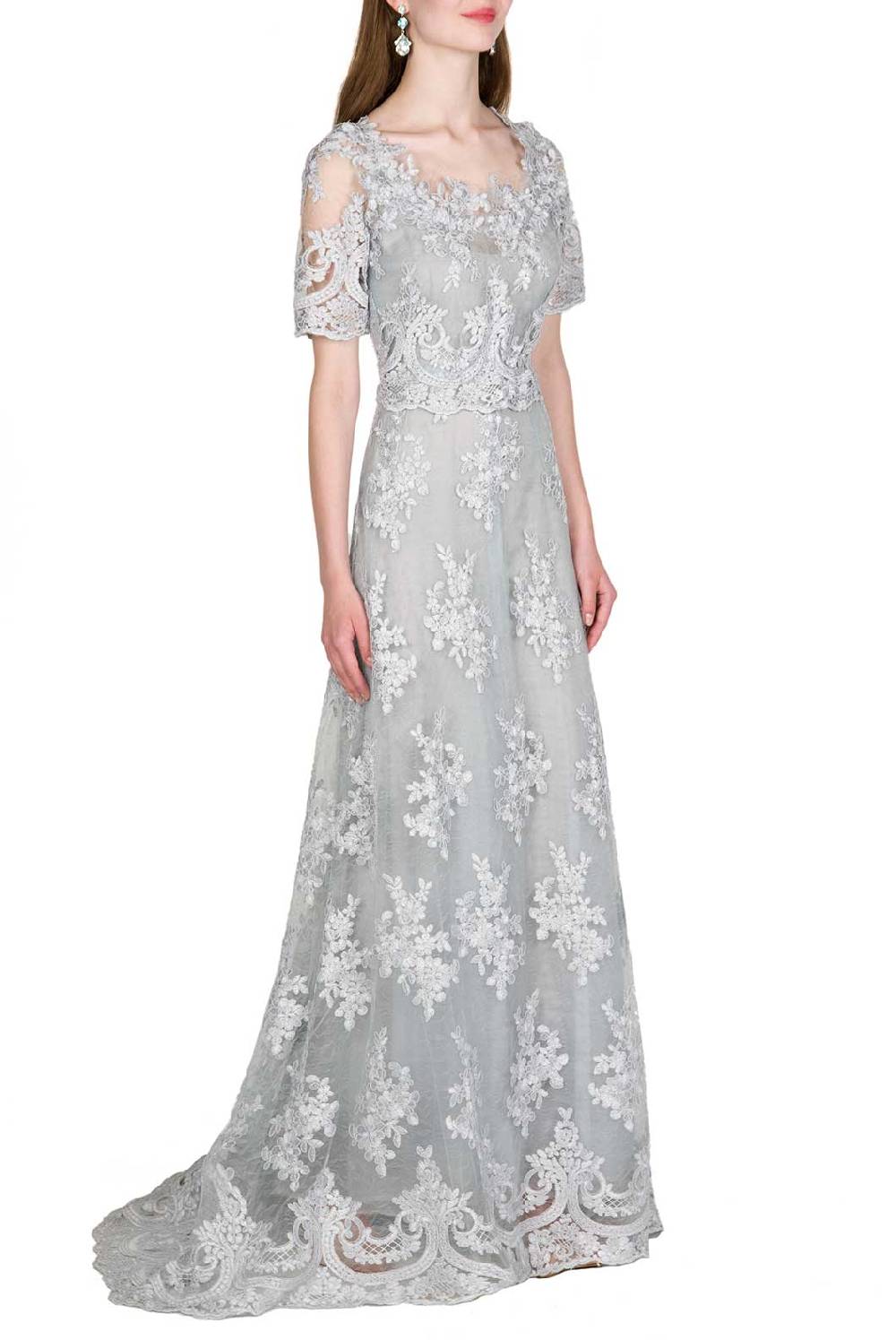 Luisa Beccaria Abito in pizzo ricamato floreale Outlet