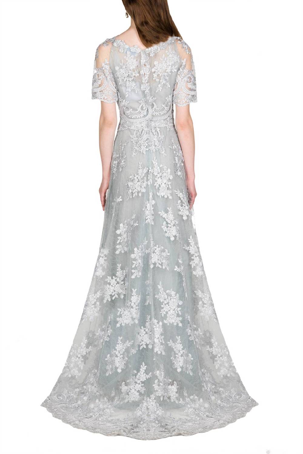 Luisa Beccaria Abito in pizzo ricamato floreale Outlet
