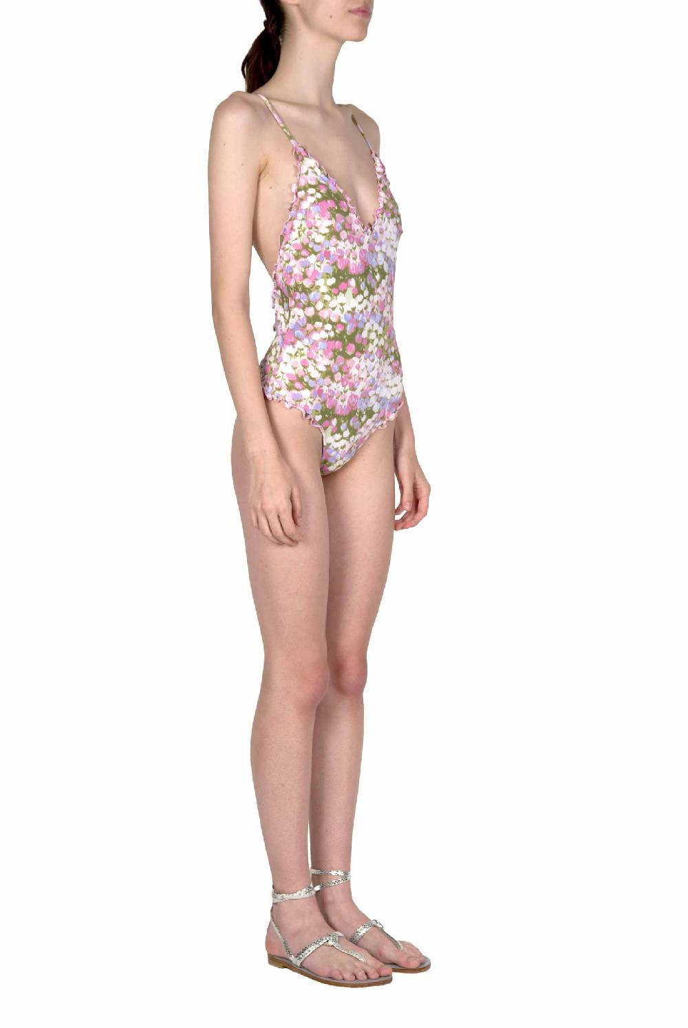 Luisa Beccaria Costume intero rosa Monet Grande vendita