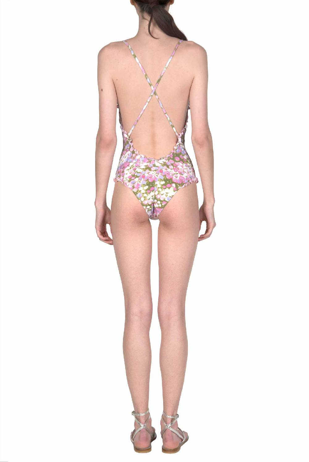 Luisa Beccaria Costume intero rosa Monet Grande vendita