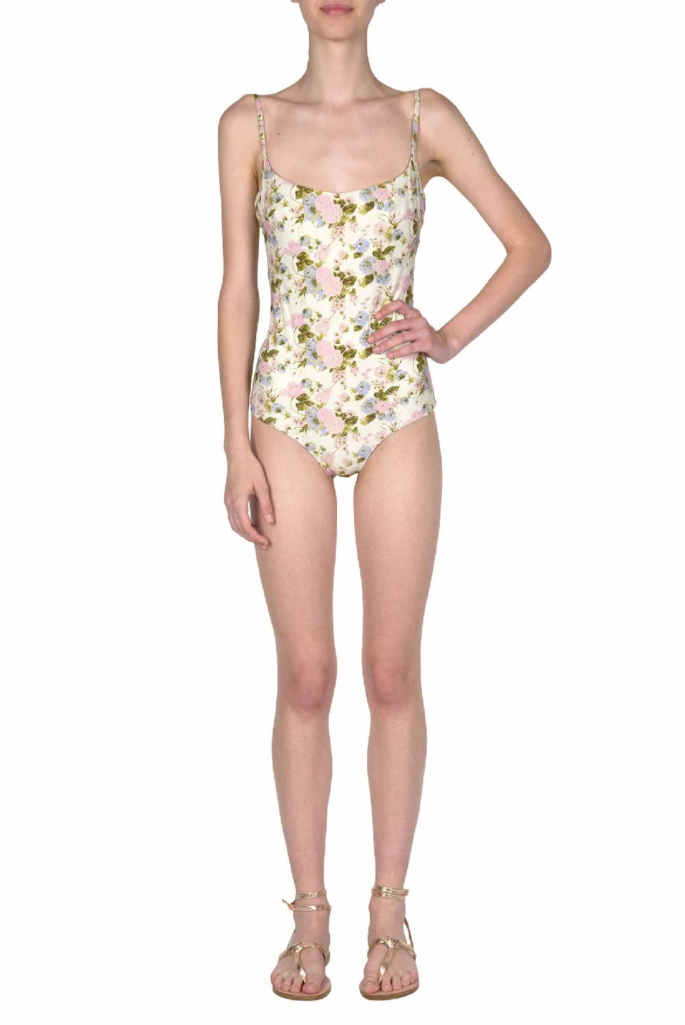 Luisa Beccaria Costume Intero Blooming Roses Double Face Promozione
