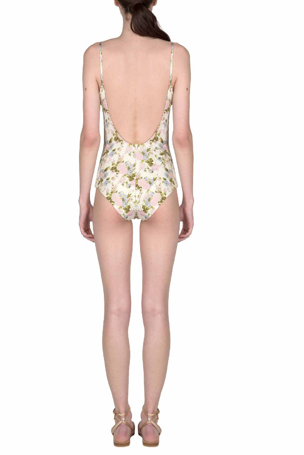 Luisa Beccaria Costume Intero Blooming Roses Double Face Promozione